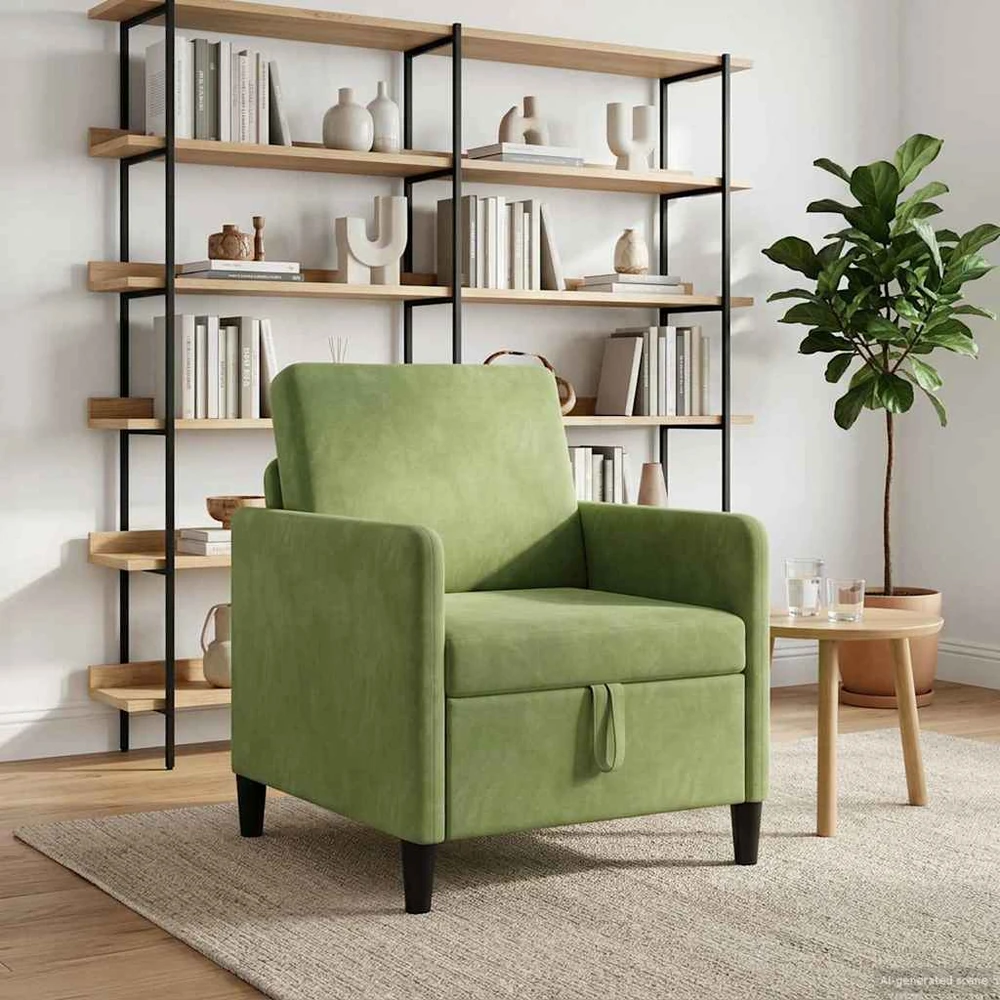 Sofa su saugojimo vieta Šviesiai žalia 72 x 78 x 87 cm