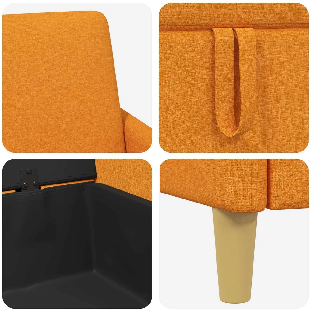 Sofa su saugojimo vieta Tamsiai geltona 72 x 78 x 87 cm