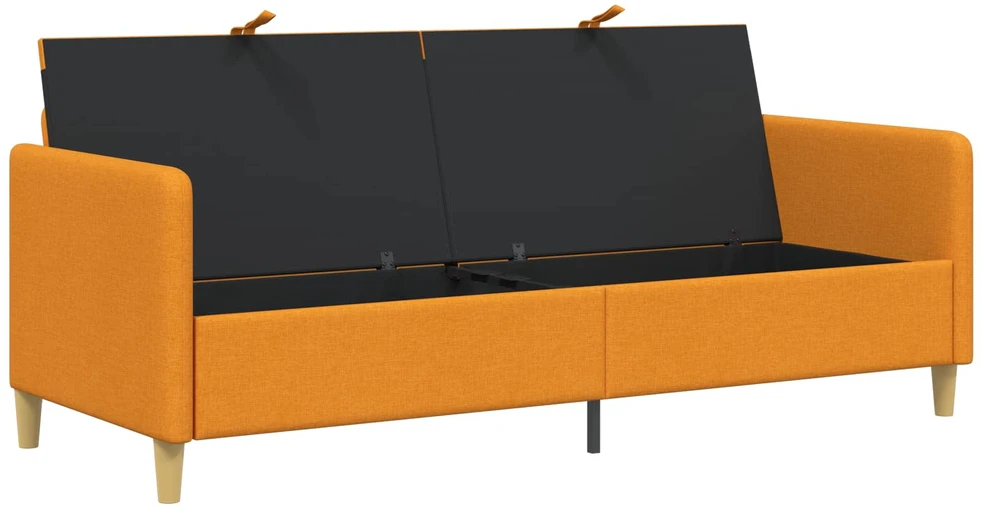 Sofa su saugojimo vieta Tamsiai geltona 192 x 78 x 87 cm