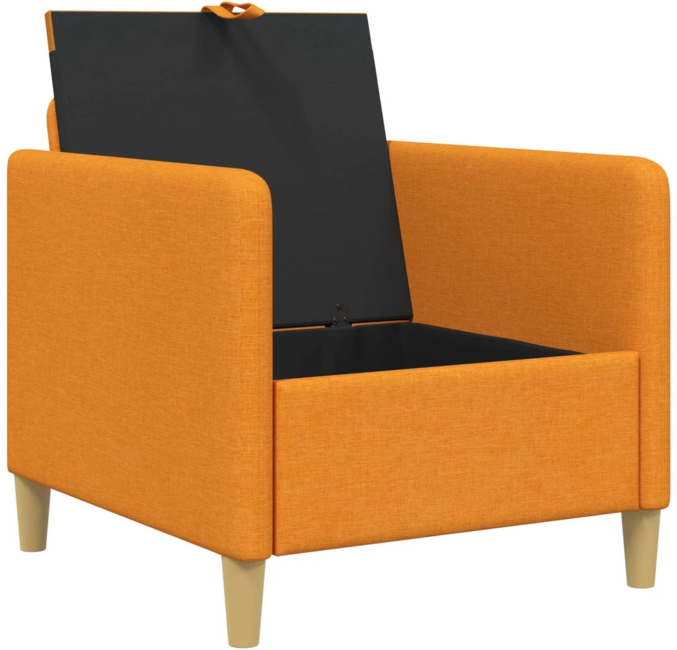 Sofa su saugojimo vieta Tamsiai geltona 72 x 78 x 87 cm