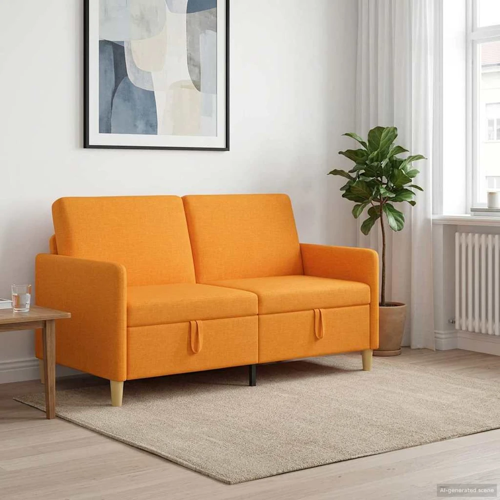Sofa su saugojimo vieta Tamsiai geltona 152 x 78 x 87 cm