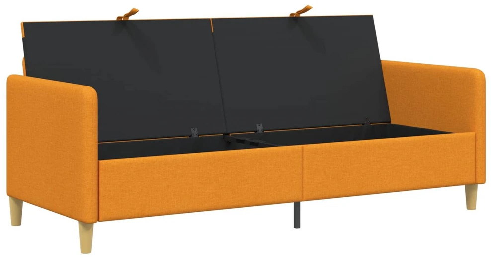 Sofa su saugojimo vieta Tamsiai geltona 192 x 78 x 87 cm