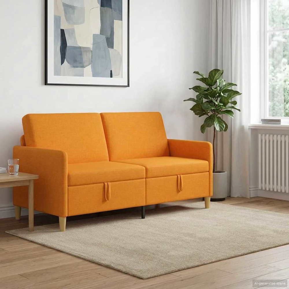 Sofa su saugojimo vieta Tamsiai geltona 172 x 78 x 87 cm