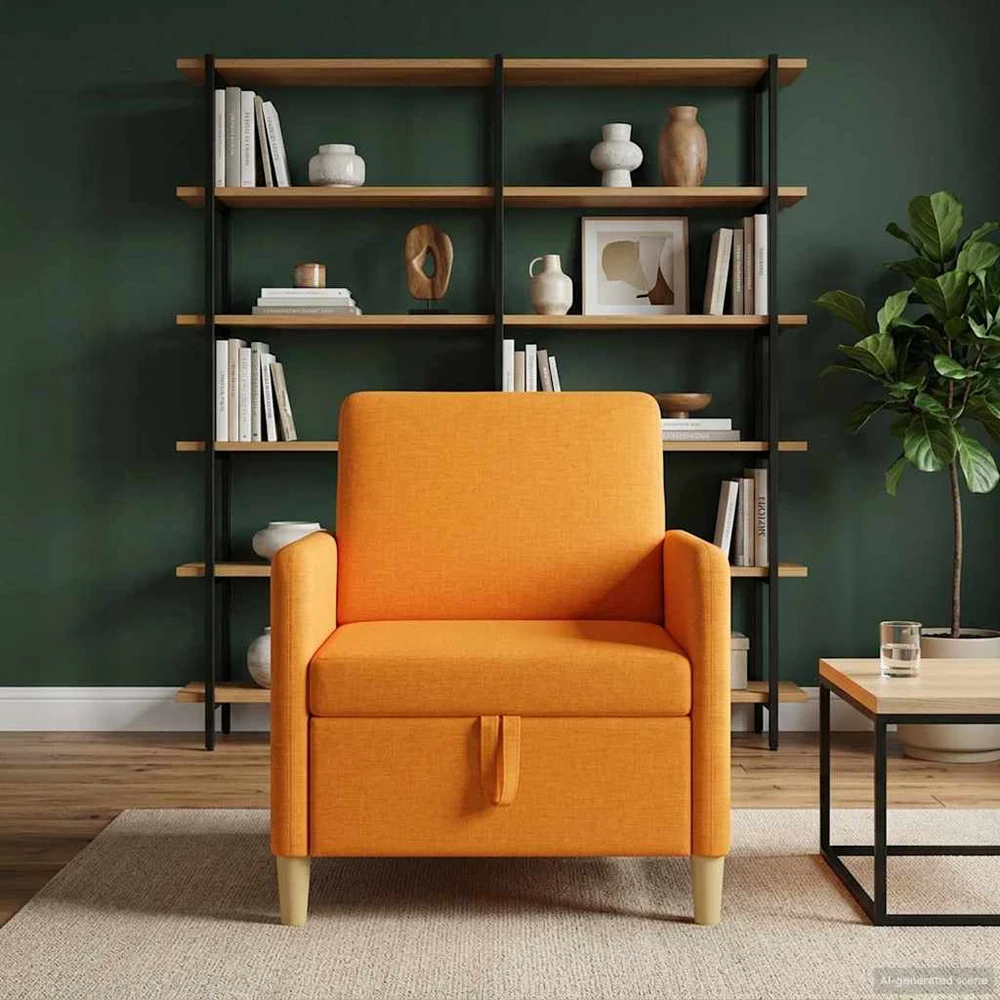Sofa su saugojimo vieta Tamsiai geltona 72 x 78 x 87 cm