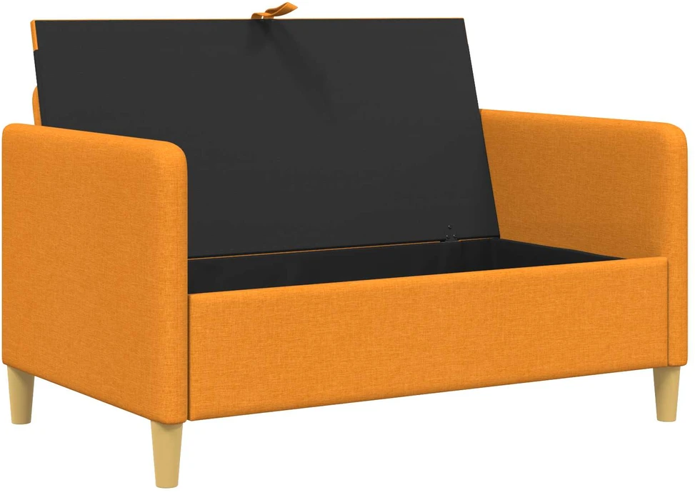 Sofa su saugojimo vieta Tamsiai geltona 122 x 78 x 87 cm