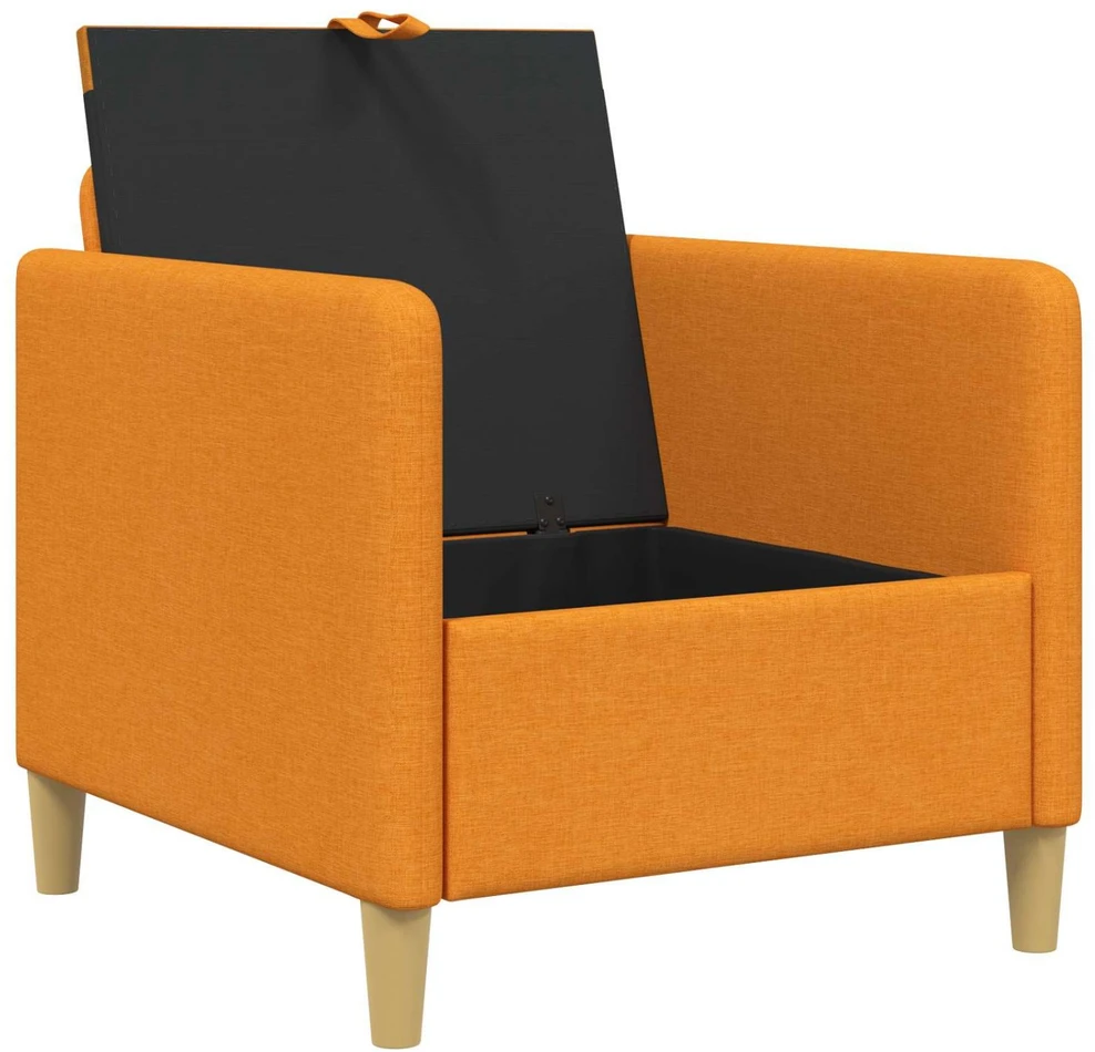 Sofa su saugojimo vieta Tamsiai geltona 72 x 78 x 87 cm