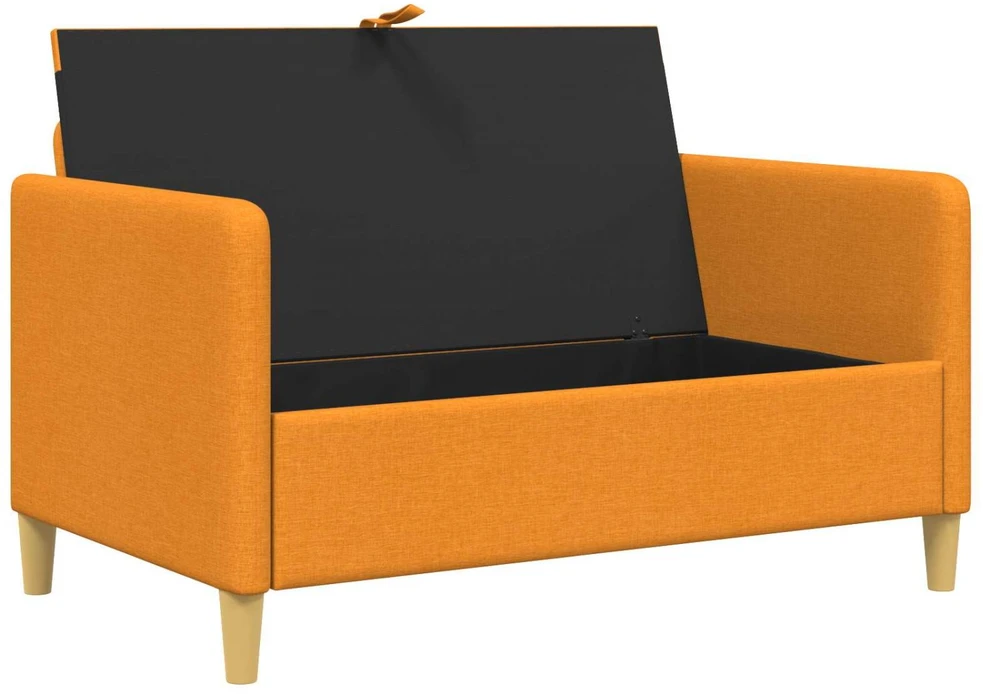 Sofa su saugojimo vieta Tamsiai geltona 122 x 78 x 87 cm