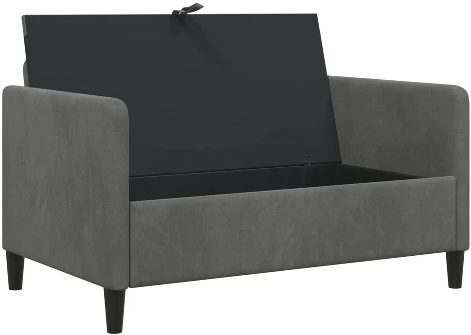 Sofa su saugojimo vieta Tamsiai pilka 122 x 78 x 87 cm
