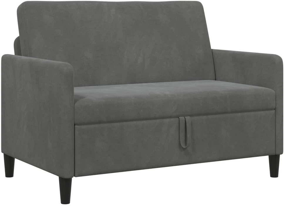 Sofa su saugojimo vieta Tamsiai pilka 122 x 78 x 87 cm
