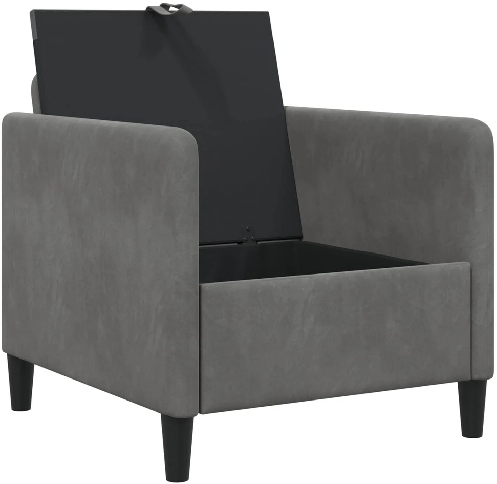 Sofa su saugojimo vieta Tamsiai pilka 72 x 78 x 87 cm