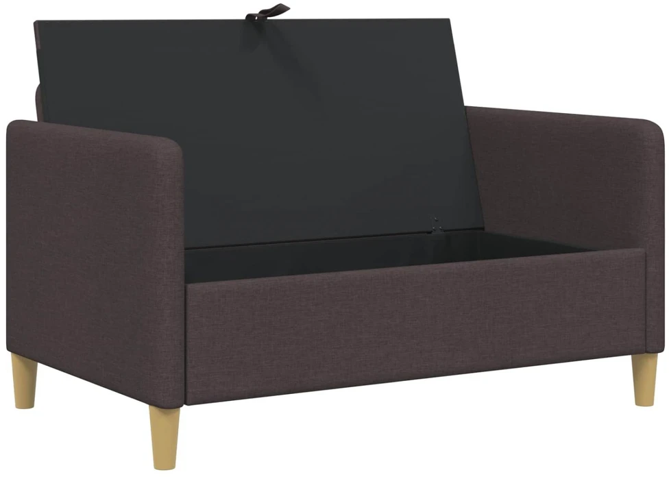 Sofa su saugojimo vieta Tamsiai rudas 122 x 78 x 87 cm