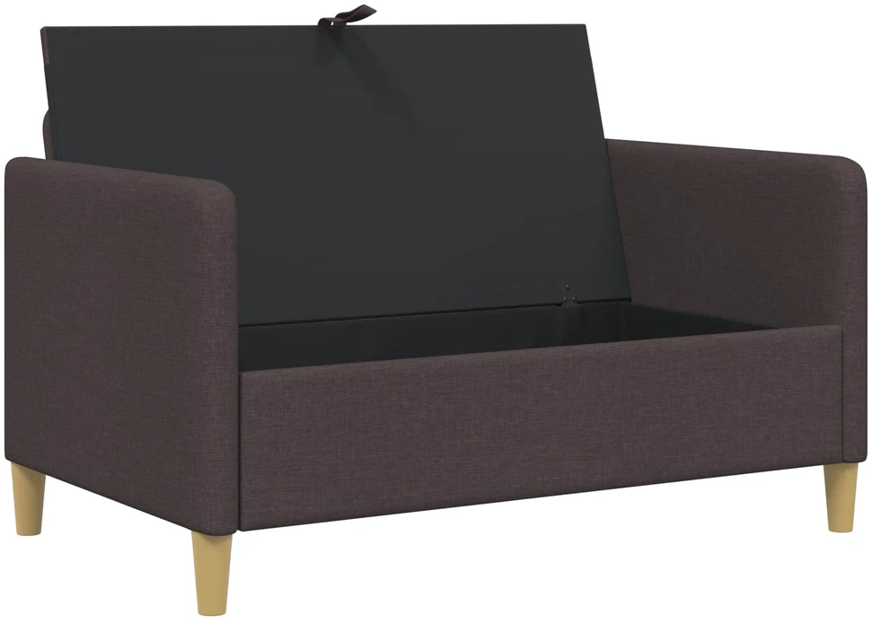 Sofa su saugojimo vieta Tamsiai rudas 122 x 78 x 87 cm