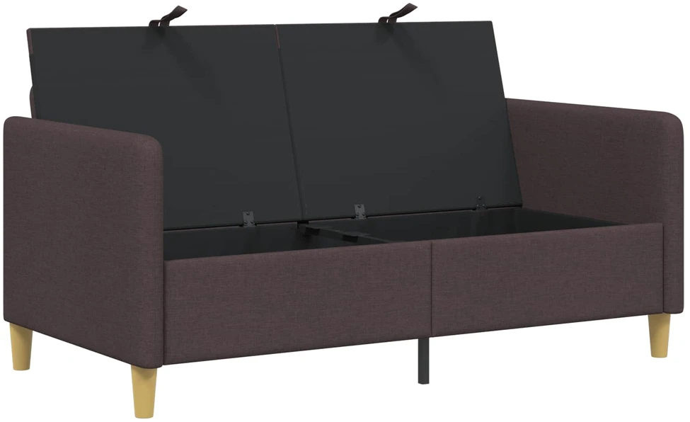 Sofa su saugojimo vieta Tamsiai rudas 152 x 78 x 87 cm