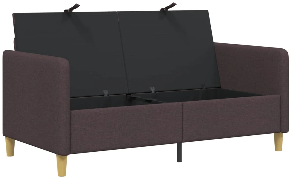 Sofa su saugojimo vieta Tamsiai rudas 152 x 78 x 87 cm