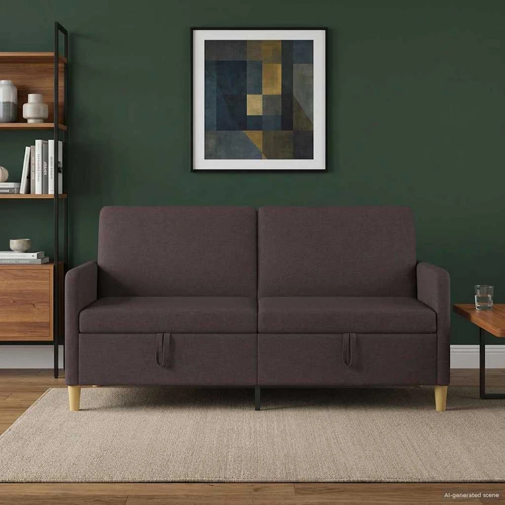 Sofa su saugojimo vieta Tamsiai rudas 172 x 78 x 87 cm