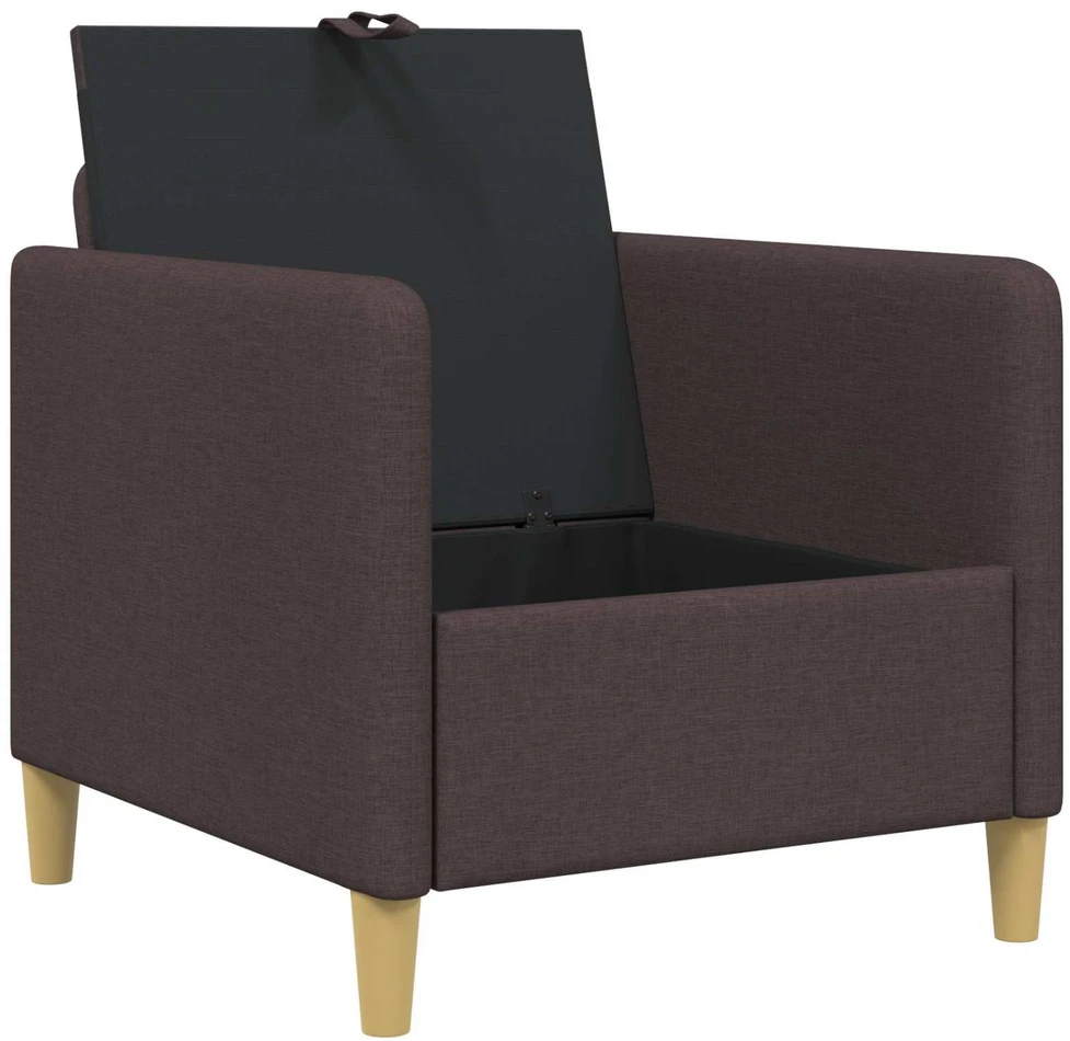 Sofa su saugojimo vieta Tamsiai rudas 72 x 78 x 87 cm