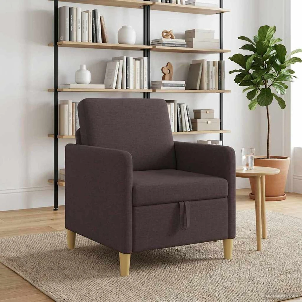 Sofa su saugojimo vieta Tamsiai rudas 72 x 78 x 87 cm