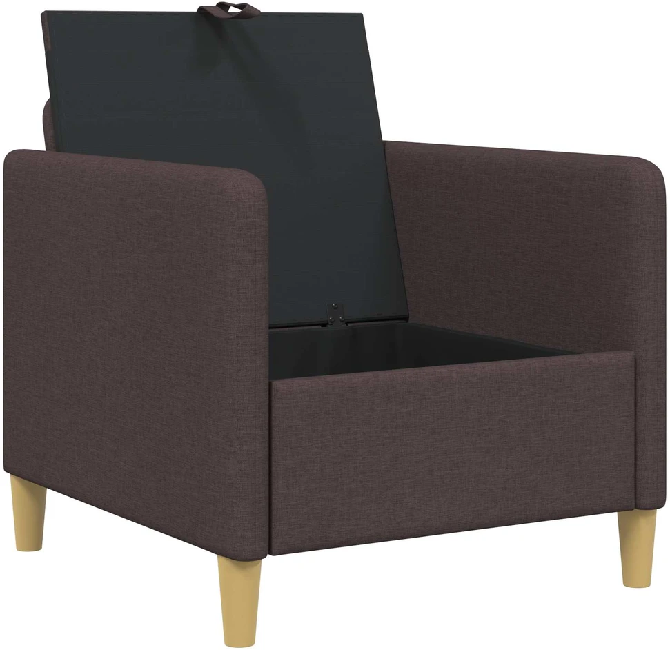 Sofa su saugojimo vieta Tamsiai rudas 72 x 78 x 87 cm