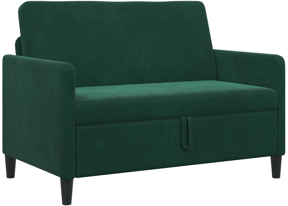 Sofa su saugojimo vieta Tamsiai žalia 122 x 78 x 87 cm