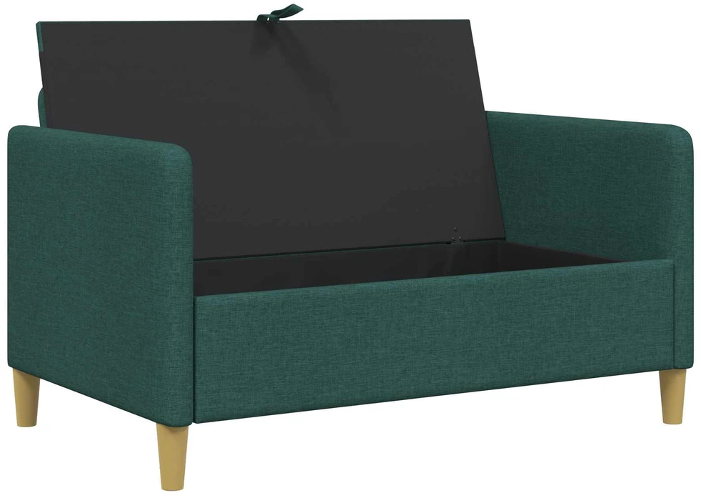Sofa su saugojimo vieta Tamsiai žalia 122 x 78 x 87 cm