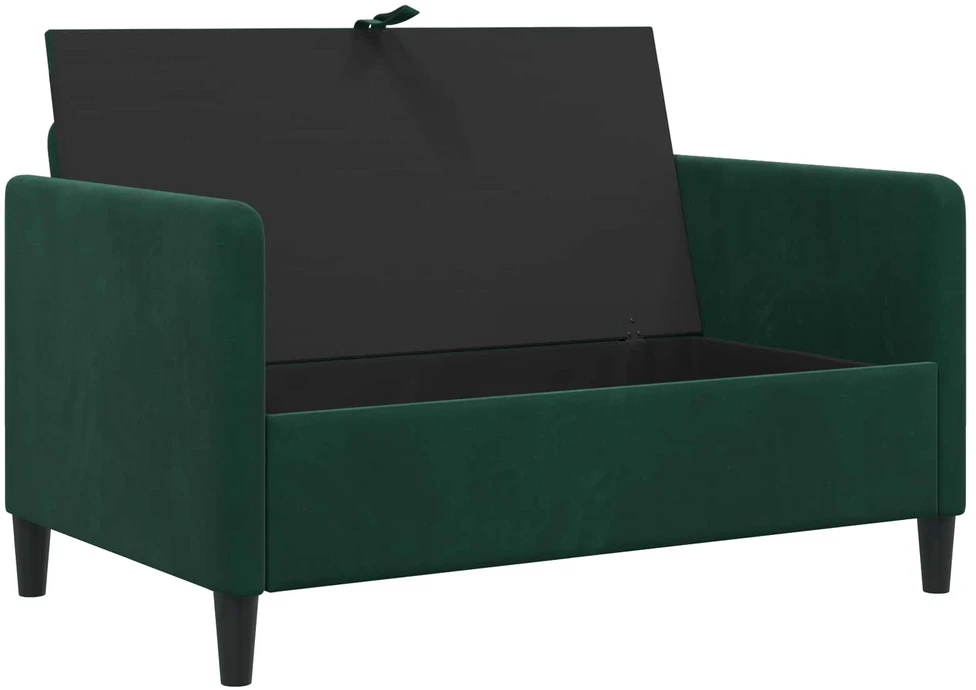 Sofa su saugojimo vieta Tamsiai žalia 122 x 78 x 87 cm