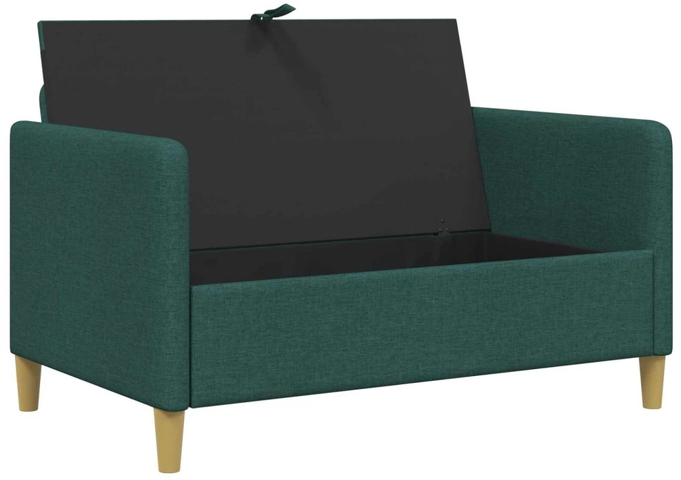 Sofa su saugojimo vieta Tamsiai žalia 122 x 78 x 87 cm
