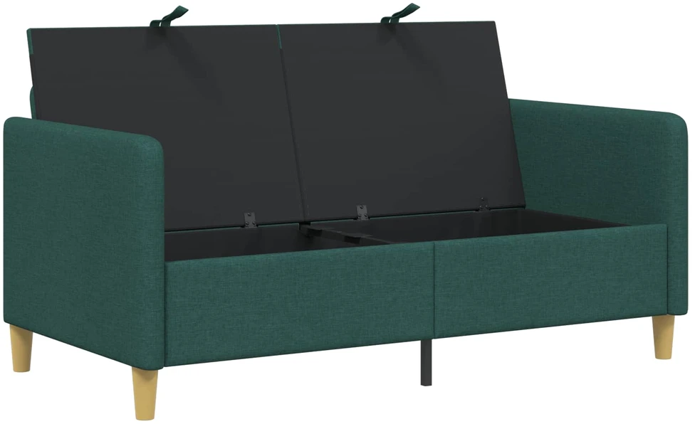 Sofa su saugojimo vieta Tamsiai žalia 152 x 78 x 87 cm