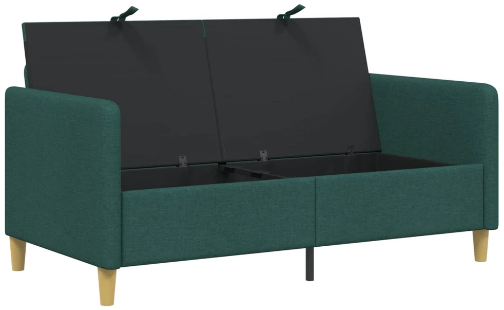 Sofa su saugojimo vieta Tamsiai žalia 152 x 78 x 87 cm