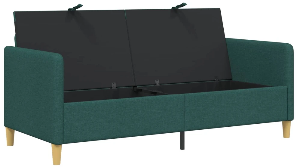 Sofa su saugojimo vieta Tamsiai žalia 172 x 78 x 87 cm