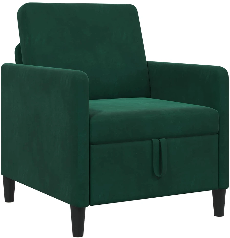 Sofa su saugojimo vieta Tamsiai žalia 72 x 78 x 87 cm