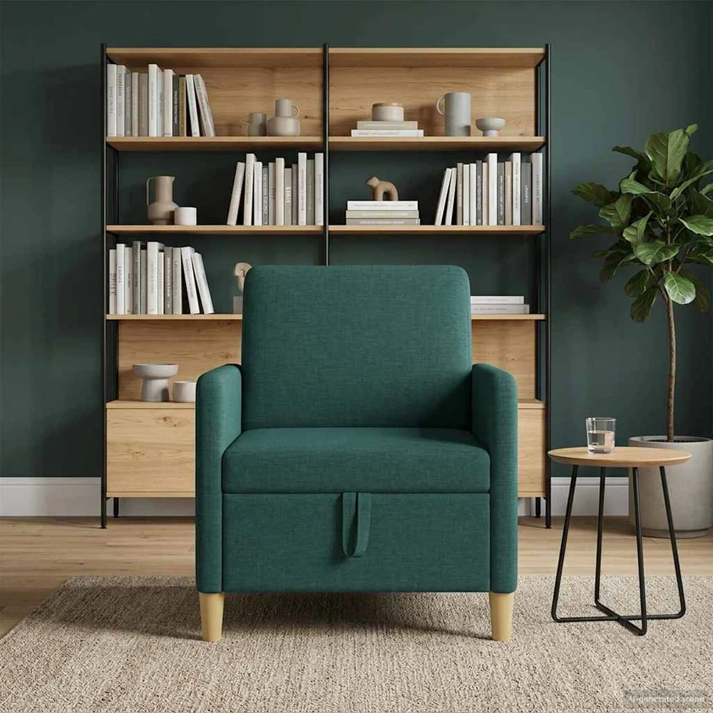 Sofa su saugojimo vieta Tamsiai žalia 72 x 78 x 87 cm