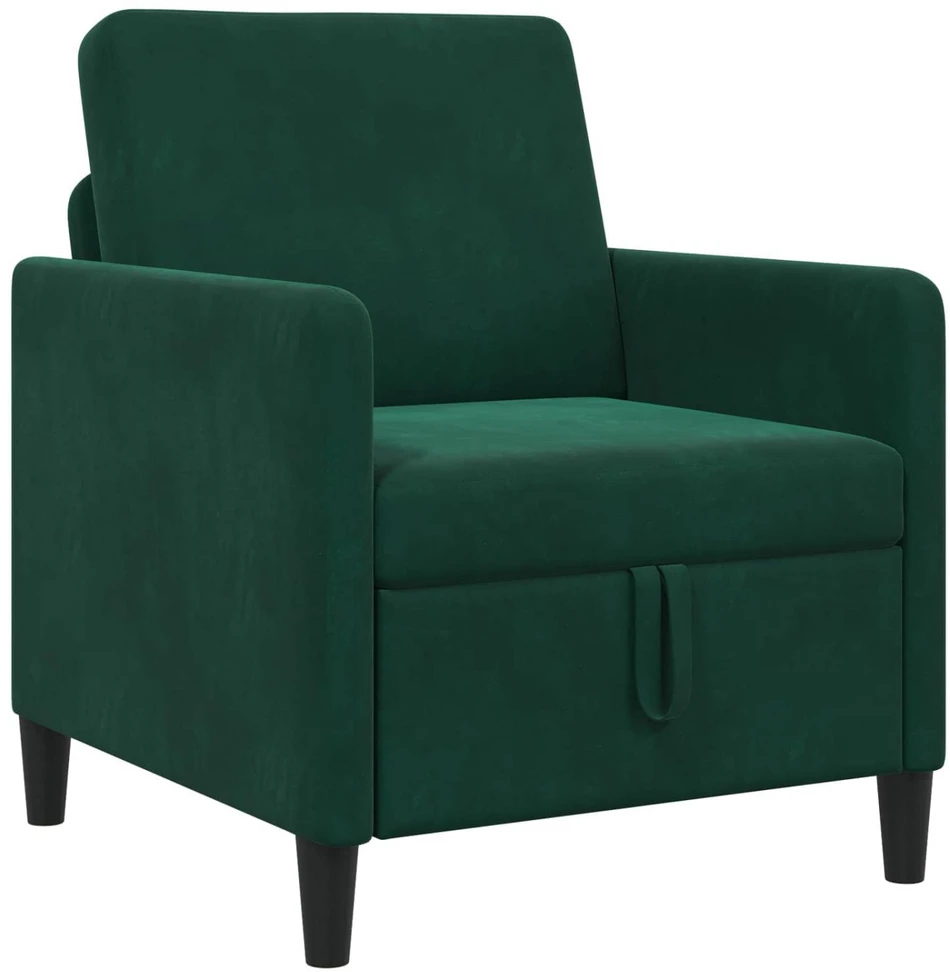 Sofa su saugojimo vieta Tamsiai žalia 72 x 78 x 87 cm