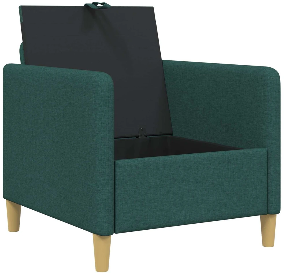 Sofa su saugojimo vieta Tamsiai žalia 72 x 78 x 87 cm
