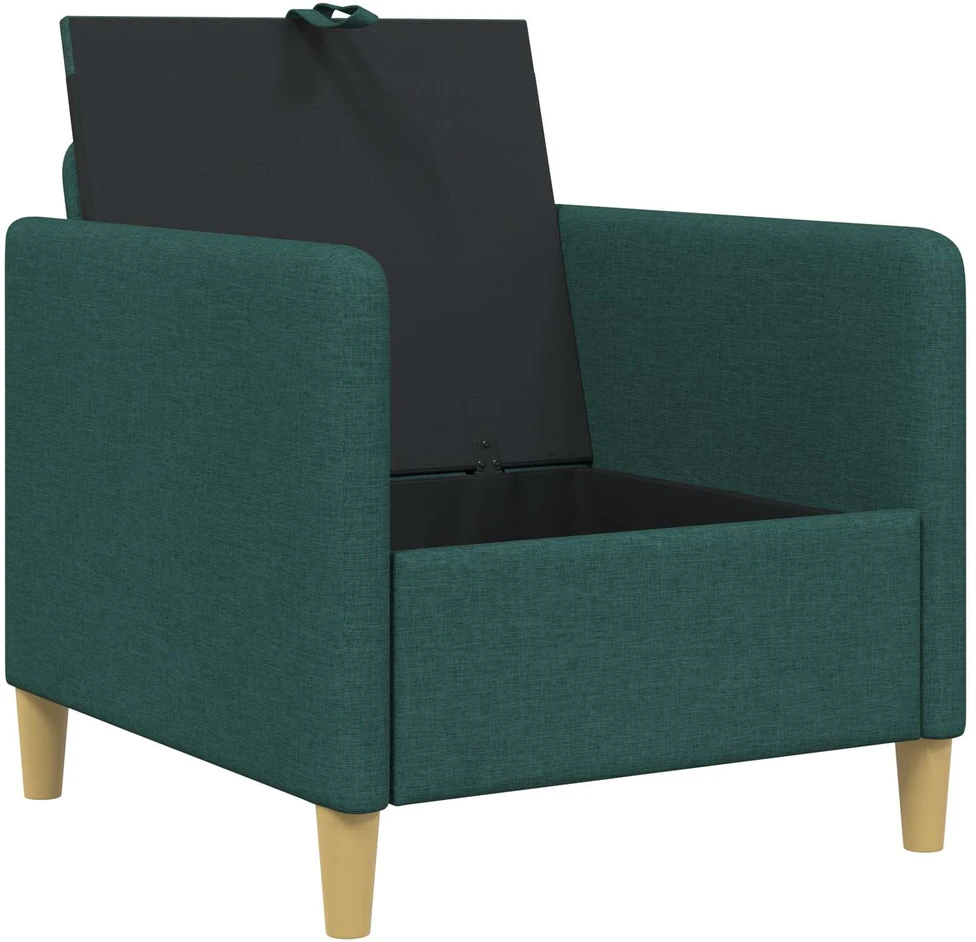 Sofa su saugojimo vieta Tamsiai žalia 72 x 78 x 87 cm