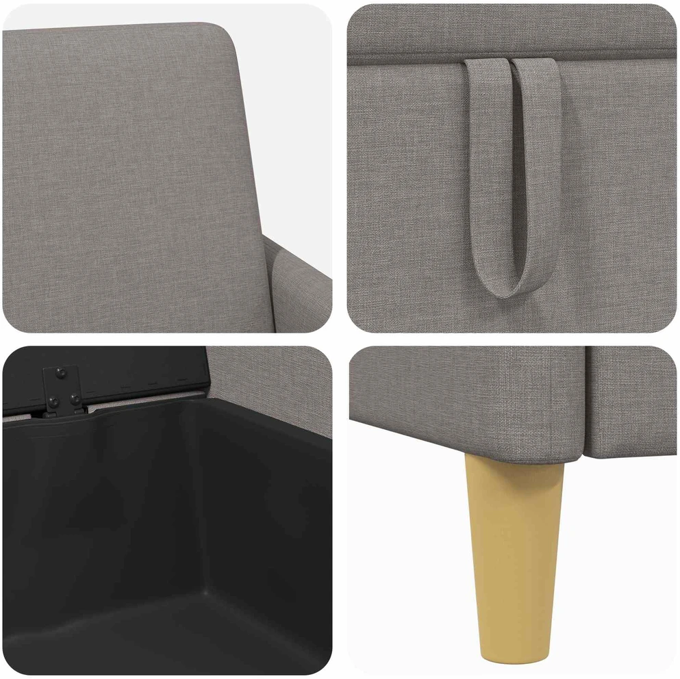 Sofa su saugojimo vieta Taupe 72 x 78 x 87 cm Poliesteris