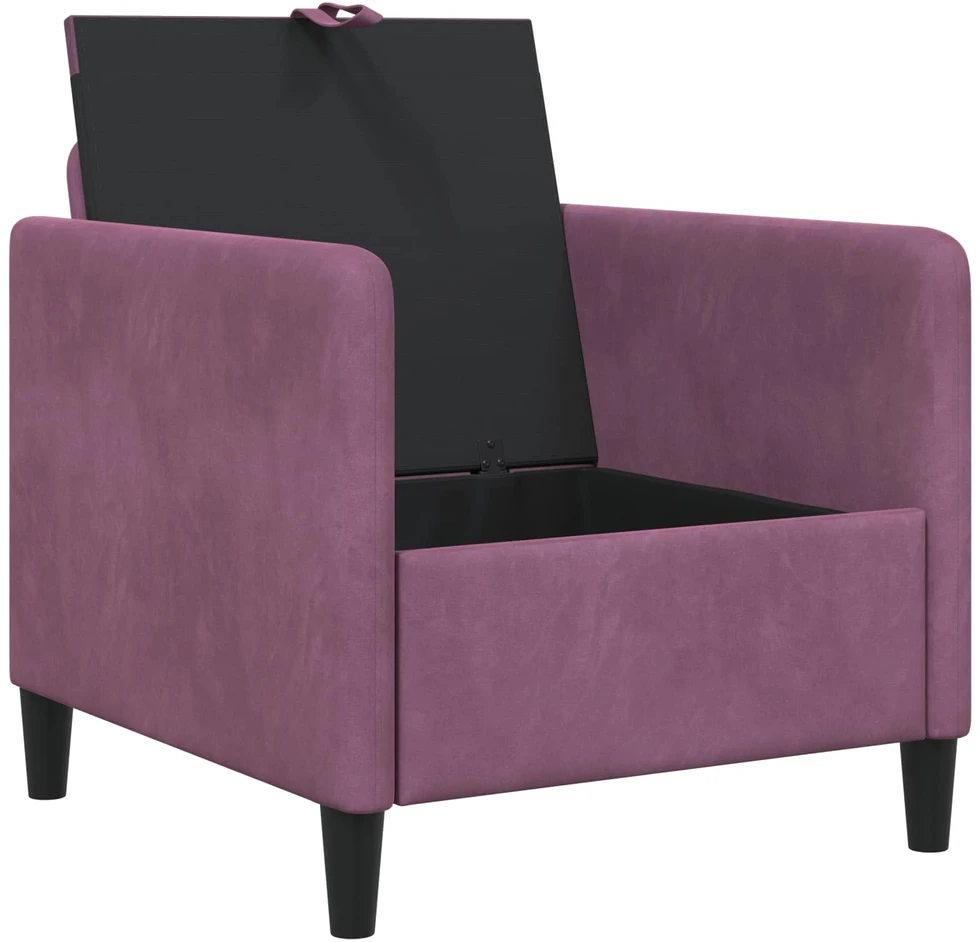 Sofa su saugojimo vieta Violetinė 72 x 78 x 87 cm Poliesteris
