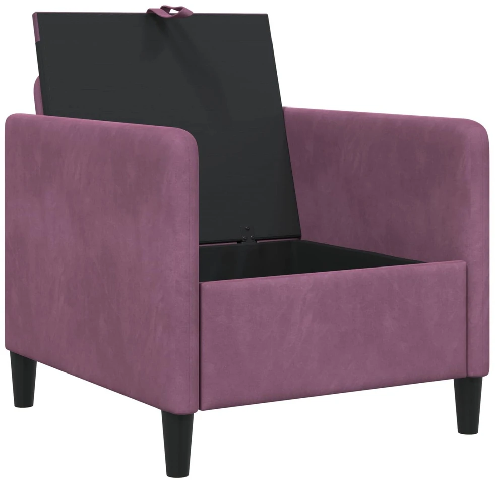Sofa su saugojimo vieta Violetinė 72 x 78 x 87 cm Poliesteris