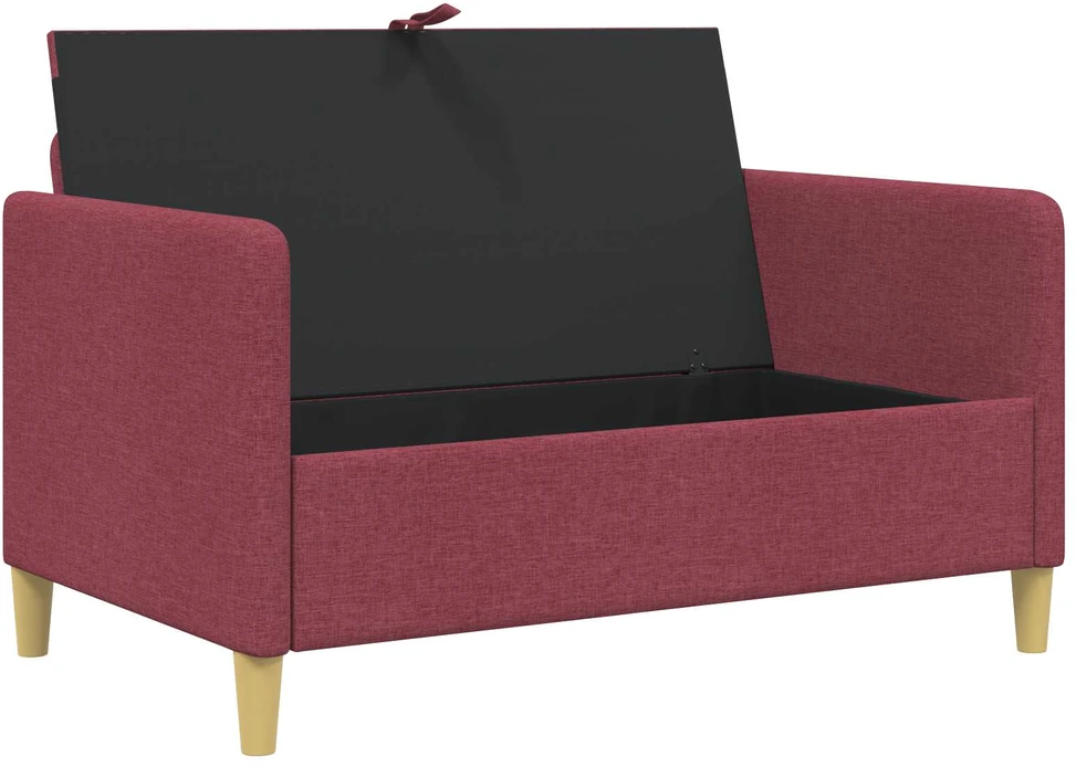 Sofa su saugojimo vieta Vyno raudona 122 x 78 x 87 cm