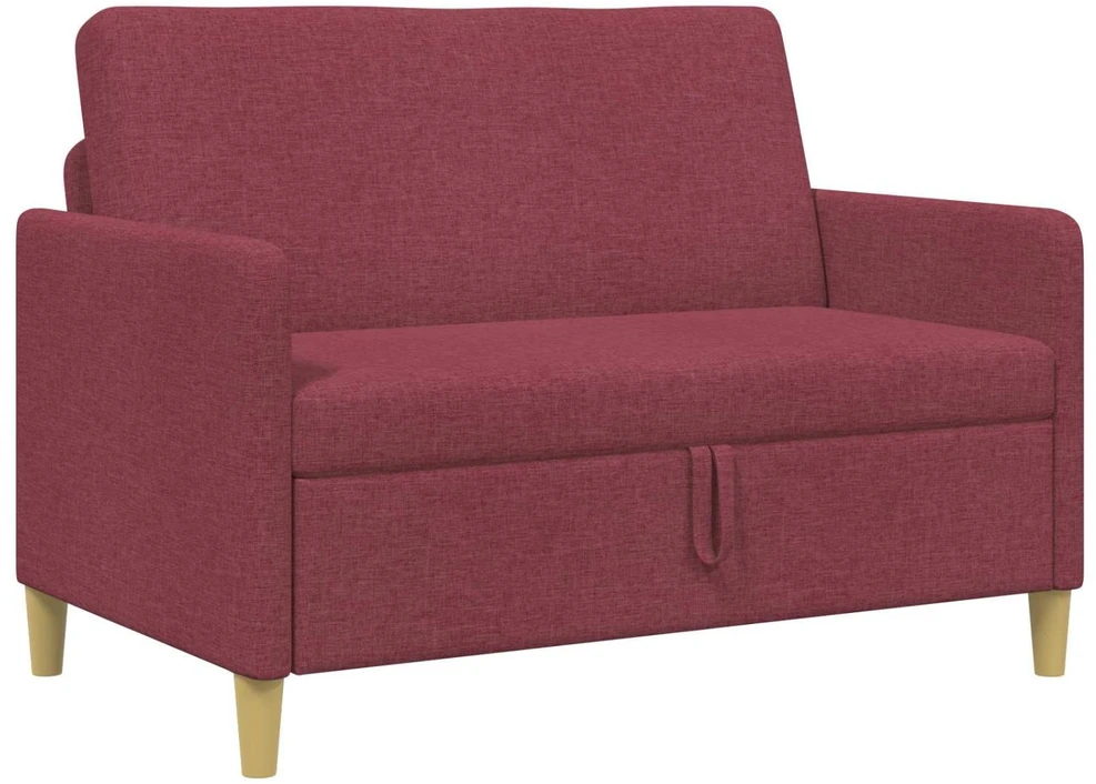 Sofa su saugojimo vieta Vyno raudona 122 x 78 x 87 cm