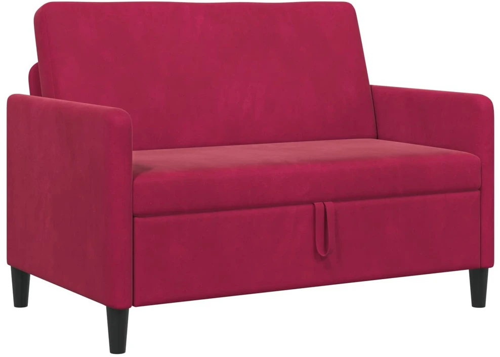 Sofa su saugojimo vieta Vyno raudona 122 x 78 x 87 cm