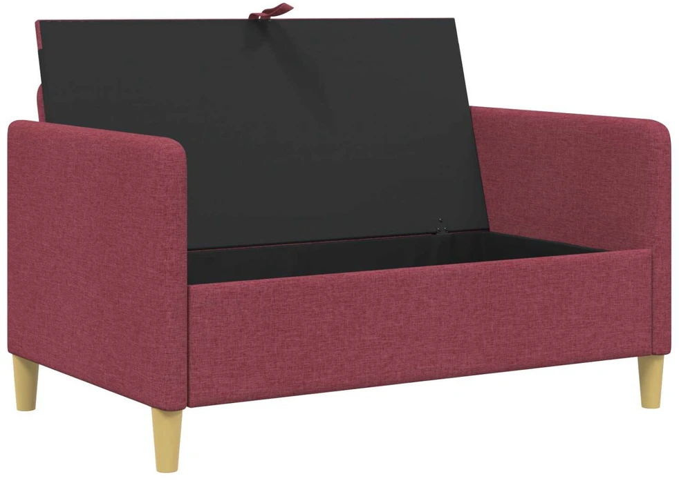 Sofa su saugojimo vieta Vyno raudona 122 x 78 x 87 cm