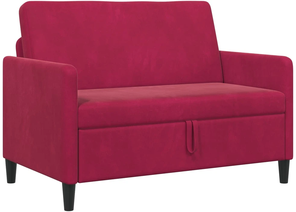 Sofa su saugojimo vieta Vyno raudona 122 x 78 x 87 cm