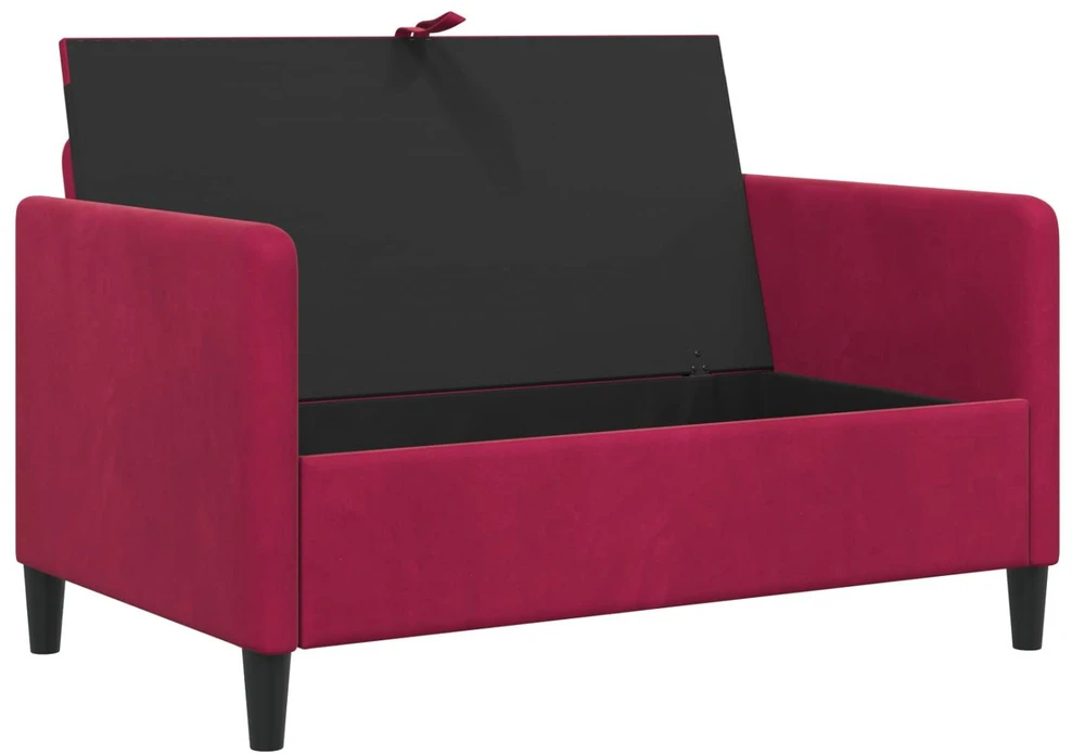Sofa su saugojimo vieta Vyno raudona 122 x 78 x 87 cm