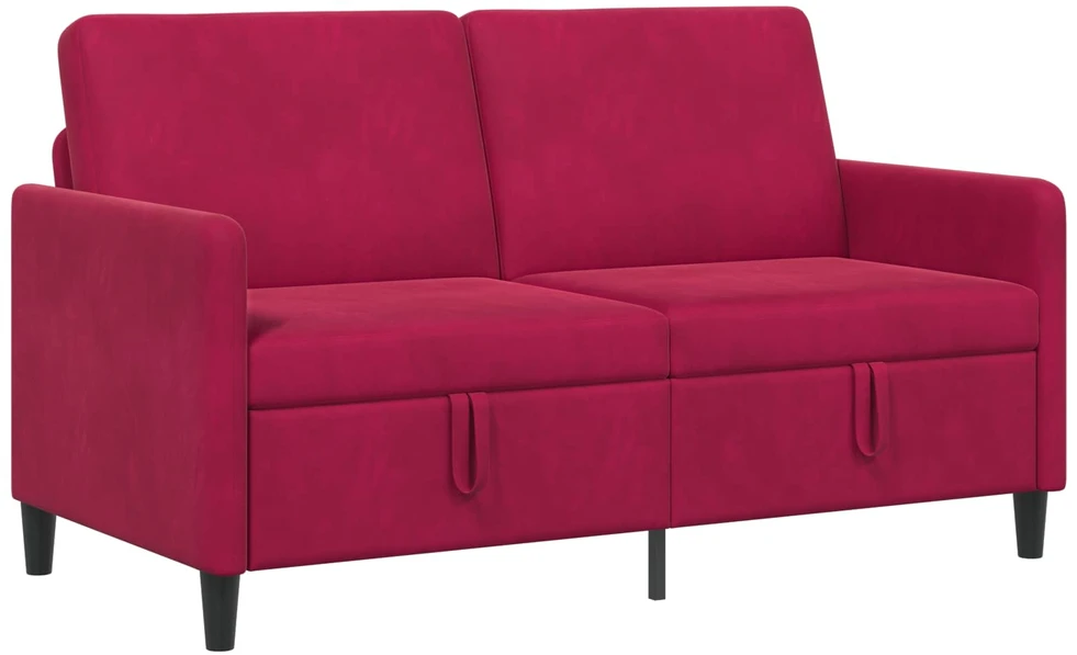 Sofa su saugojimo vieta Vyno raudona 152 x 78 x 87 cm