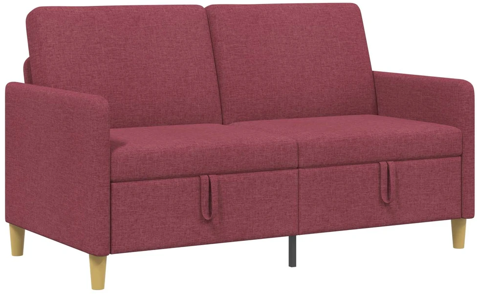 Sofa su saugojimo vieta Vyno raudona 152 x 78 x 87 cm