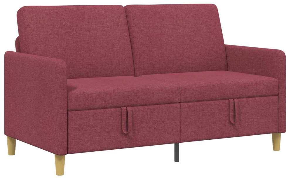 Sofa su saugojimo vieta Vyno raudona 152 x 78 x 87 cm
