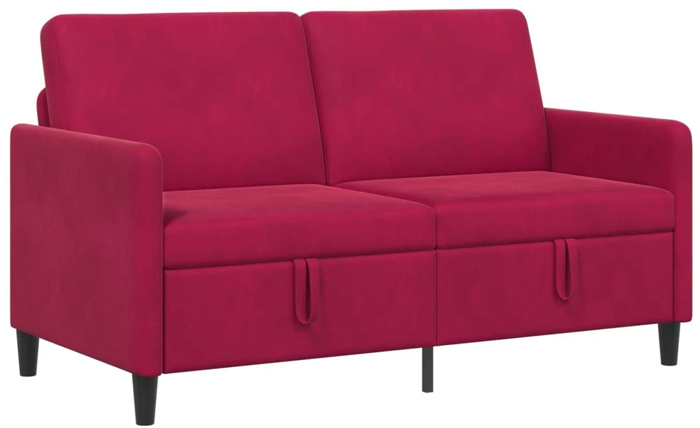 Sofa su saugojimo vieta Vyno raudona 152 x 78 x 87 cm