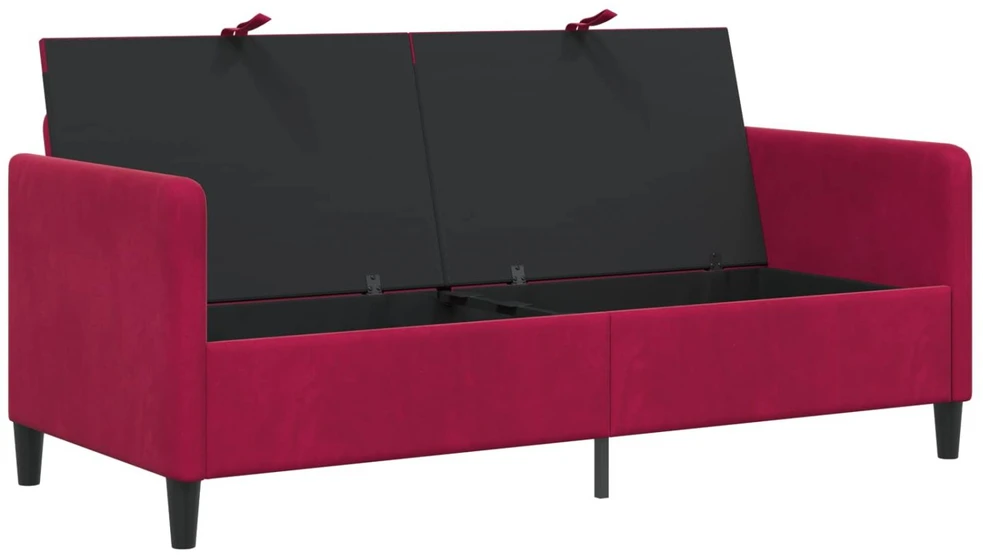 Sofa su saugojimo vieta Vyno raudona 172 x 78 x 87 cm