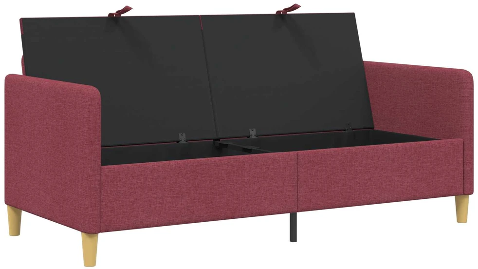 Sofa su saugojimo vieta Vyno raudona 172 x 78 x 87 cm