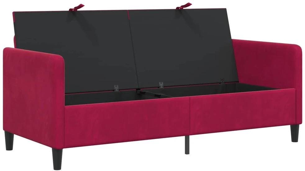 Sofa su saugojimo vieta Vyno raudona 172 x 78 x 87 cm